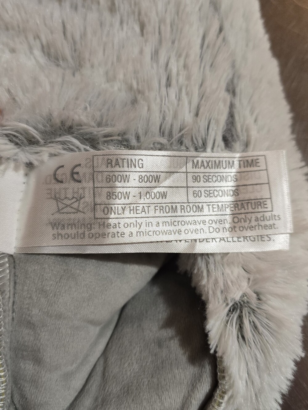 Warmies Microwavable Slippers Gray Faux Fur Lavender Scented Heated Plush - Picture 5 of 8